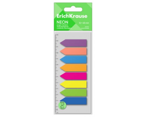 BLISTER 200 MARCAPAGINAS NEON FLECHAS 12X45MM 8 COLORES ERICH KRAUSE 61559 ERICH (Espera 4 dias)